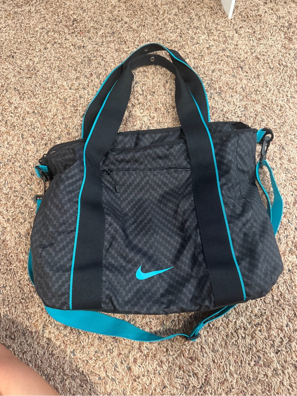 Nike Black & Teal Travel Duffel Bag